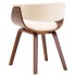 Silla de comedor madera curvada y cuero sintético
