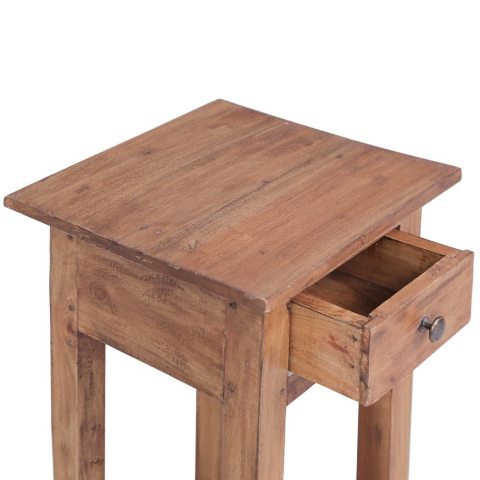 Soporte para plantas madera maciza de caoba 30x30x75