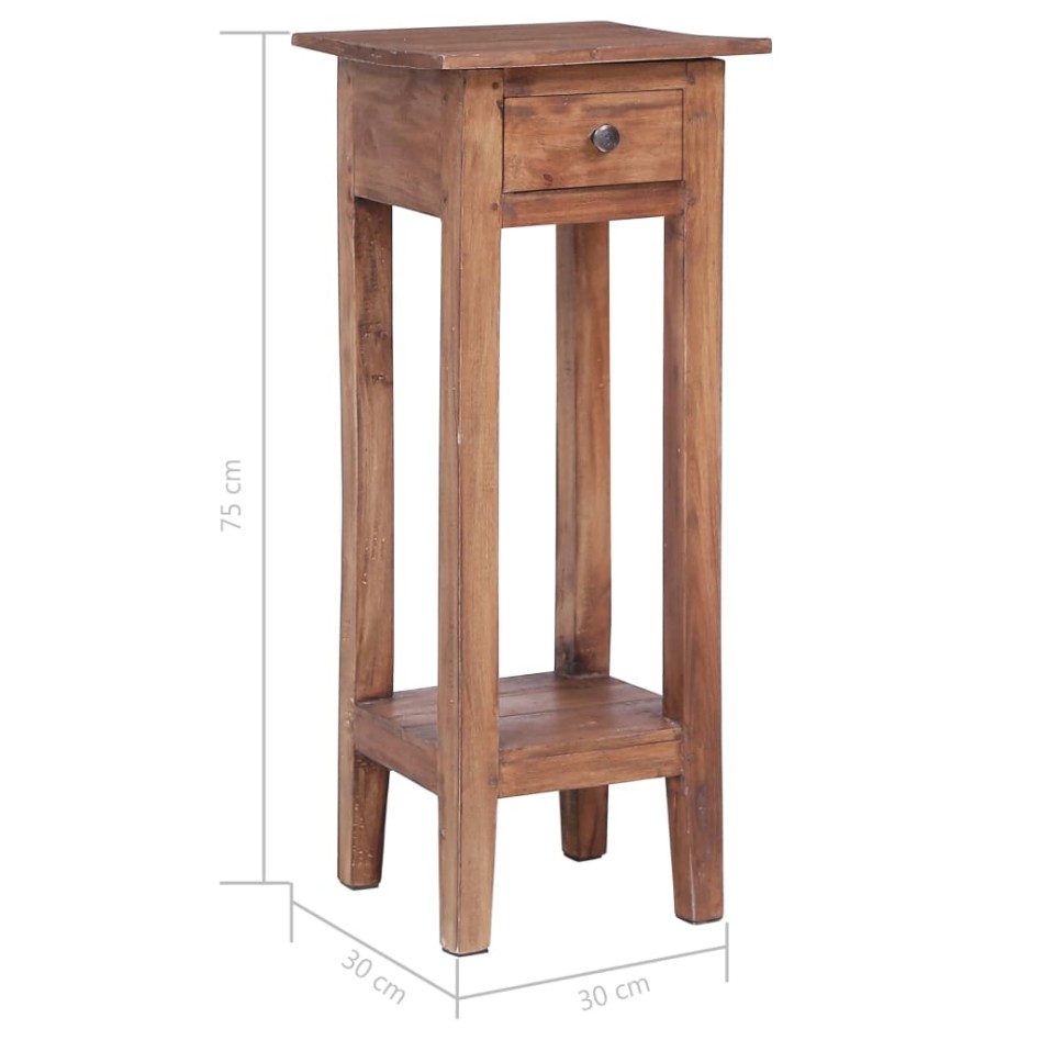Soporte para plantas madera maciza de caoba 30x30x75