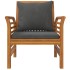 Sillones con cojines gris oscuro 2 uds madera maciza de