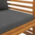Sillones con cojines gris oscuro 2 uds madera maciza de