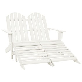 Silla Adirondack de jardín 2 plazas madera maciza abeto