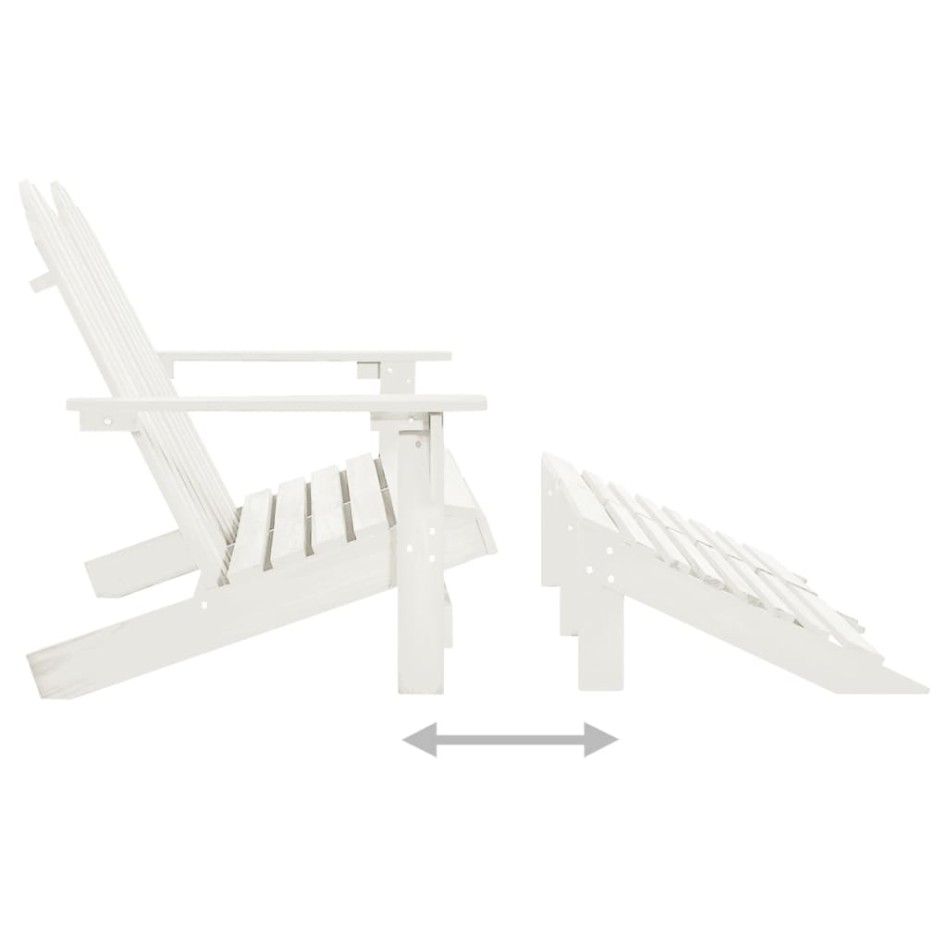 Silla Adirondack de jardín 2 plazas madera maciza abeto