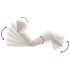 Tumbona plegable de tela Oxford blanco