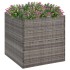 Jardinera ratán sintético gris 80x80x80