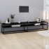 Mueble para TV vidrio templado negro 220x40x40,5