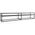 Mueble para TV vidrio templado negro 220x40x40,5