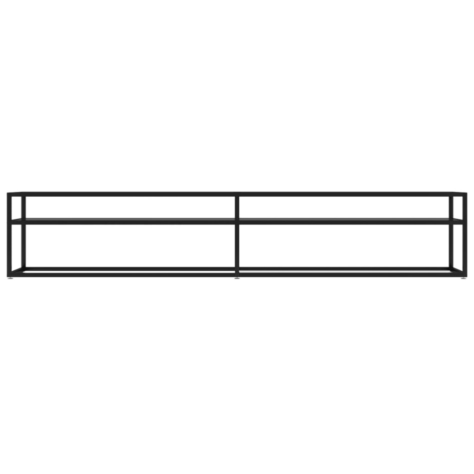 Mueble para TV vidrio templado negro 220x40x40,5