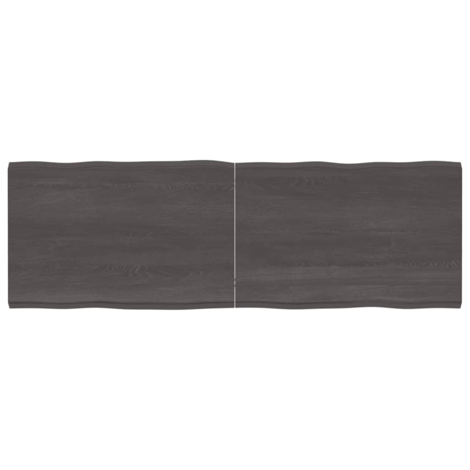 Tablero mesa madera tratada borde vivo marrón 180x60x(2-4)