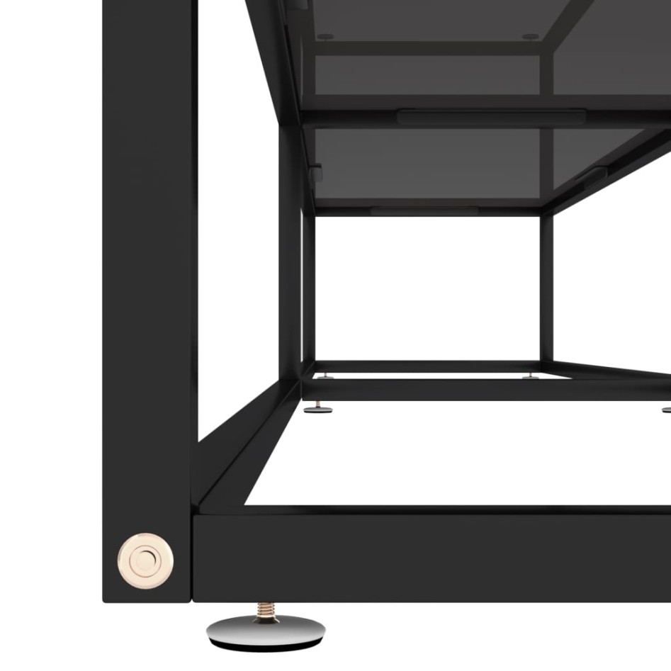 Mueble para TV vidrio templado negro 220x40x40,5