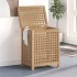 Cesto de la ropa sucia madera maciza de teca 50x35x60
