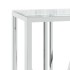 Mesa consola acero inoxidable y vidrio 110x30x70