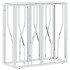 Mesa consola acero inoxidable y vidrio 70x30x70
