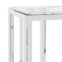 Mesa consola acero inoxidable y vidrio 70x30x70