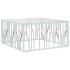 Mesa de centro acero inoxidable y vidrio 100x100x50