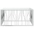 Mesa de centro acero inoxidable y vidrio 100x100x50