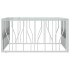 Mesa de centro acero inoxidable y vidrio 100x100x50