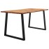 Mesa de comedor con borde vivo madera maciza acacia