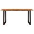 Mesa de comedor con borde vivo madera maciza acacia