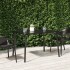 Mesa de jardín acero gris antracita 110x80x71