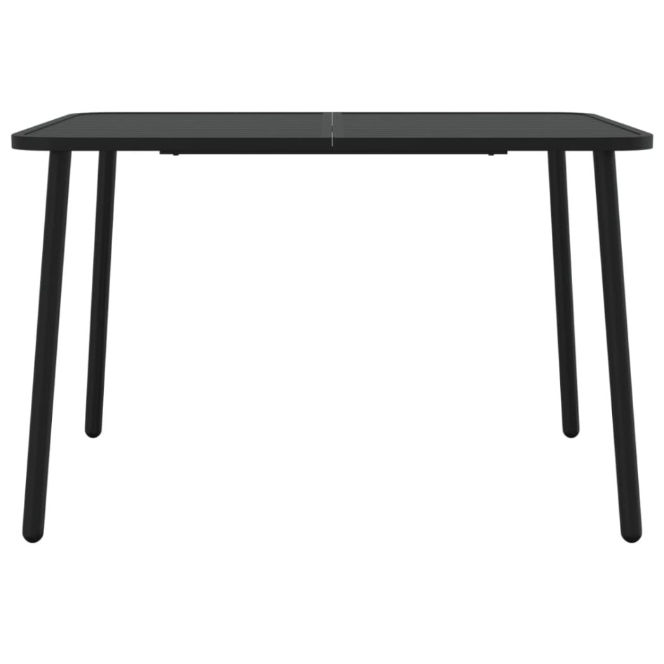 Mesa de jardín acero gris antracita 110x80x71