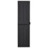 Armario de almacenaje de jardín ratán PP negro 65x45x172