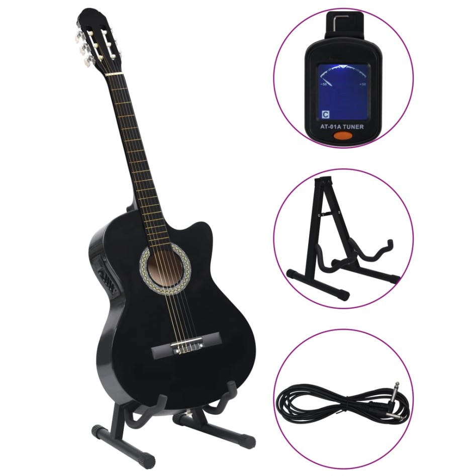 Set guitarra occidental 12 pzas con ecualizador 6 cuerdas