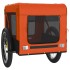 Remolque de bicicleta mascotas hierro tela Oxford naranja