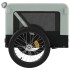 Remolque de bicicleta mascotas hierro tela Oxford gris