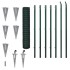 Set de euro valla acero verde 10x1,5