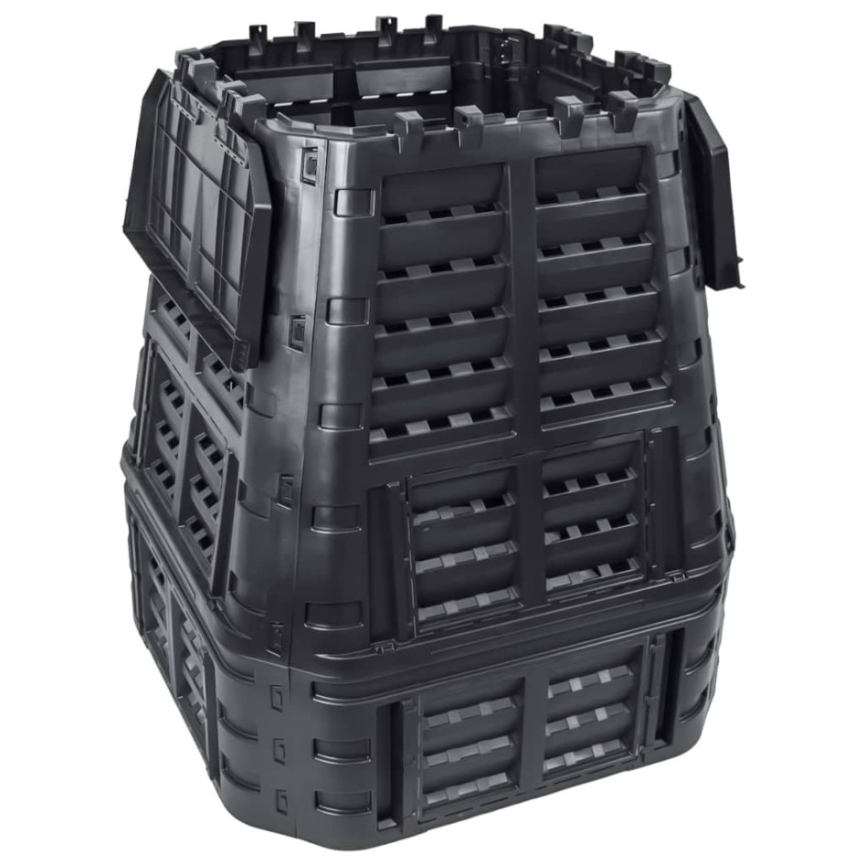 Compostador de jardín negro 93,3x93,3x113 cm 740