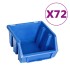 Kit de cajas de almacenaje 128 pzas paneles de pared rojo
