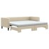 Sofá cama nido con colchón tela crema 80x200
