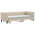 Sofá cama nido con colchón tela crema 80x200