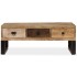 Mesa de centro con 3 cajones madera maciza de mango 90x50x35