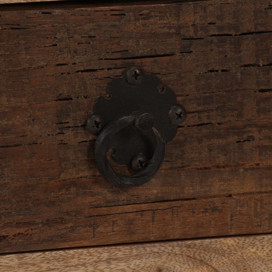 Mesa de centro con 3 cajones madera maciza de mango 90x50x35