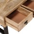 Mesa de centro con 3 cajones madera maciza de mango 90x50x35