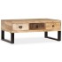 Mesa de centro con 3 cajones madera maciza de mango 90x50x35