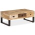 Mesa de centro con 3 cajones madera maciza de mango 90x50x35