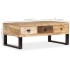 Mesa de centro con 3 cajones madera maciza de mango 90x50x35