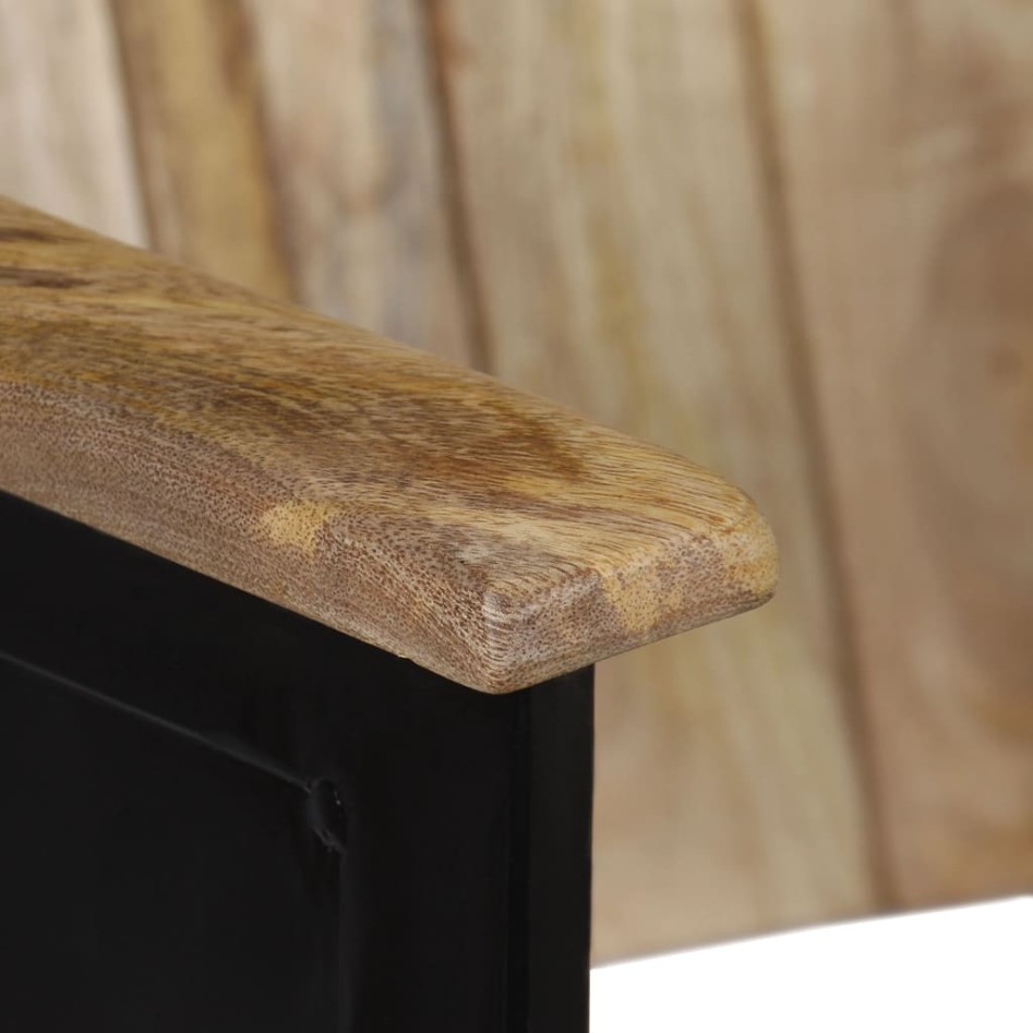 Banco de 2 plazas de madera maciza de mango y