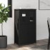 Aparador alto madera contrachapada negro 62x32x106,5
