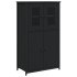Aparador alto madera contrachapada negro 62x32x106,5