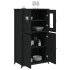 Aparador alto madera contrachapada negro 62x32x106,5