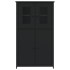Aparador alto madera contrachapada negro 62x32x106,5