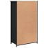 Aparador alto madera contrachapada negro 62x32x106,5