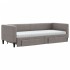 Sofá cama nido con cajones tela gris taupe 80x200
