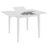 Mesa de comedor extensible MDF blanca (80-120)x80x74