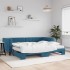 Sofá cama nido con colchón terciopelo azul 90x200
