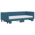 Sofá cama nido con colchón terciopelo azul 90x200